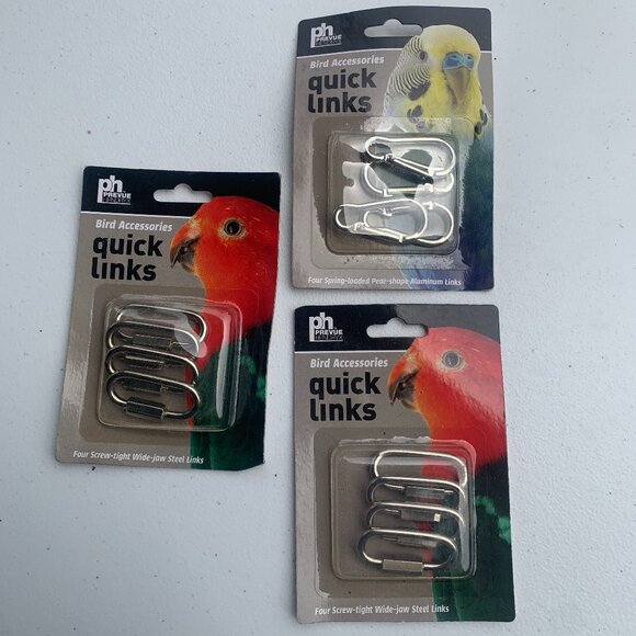 BIRD SUPPLIES - 16 Quick Links Screw & Pear link, PARROT MACCAW for hanging toys - Picture 1 of 1
